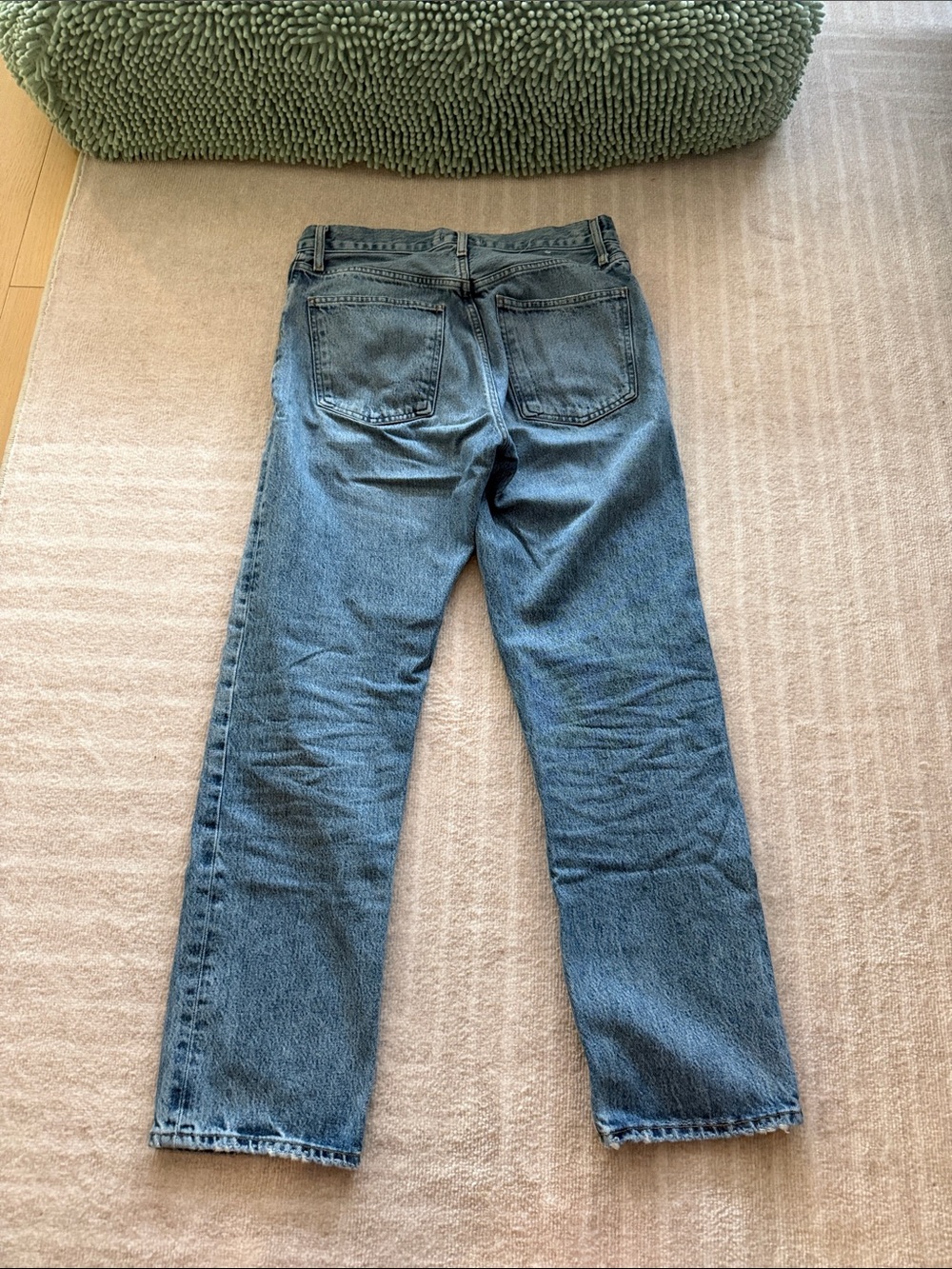 Women’s Blue High-Rise Straight Jeans - Picture 4 of 6